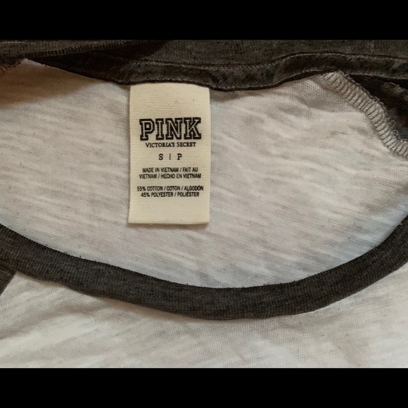 PINK Victoria’s Secret baseball style tee - Picture 3 of 4